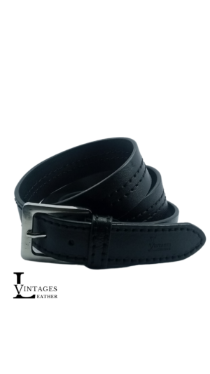 4-2 Heritage Hide Vintages Belt (Black) 4cm