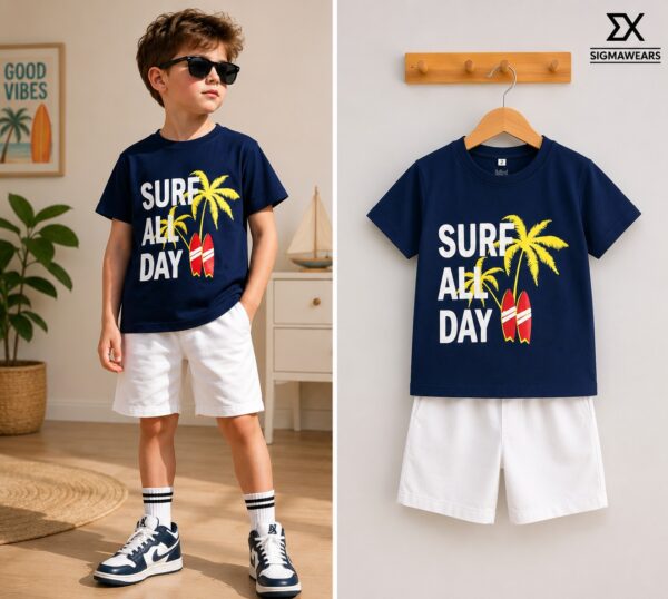 WhatsApp Image 2026-06-17 at 10.20.02 AM (1) Boys Surf All Day Cotton T-Shirt & Shorts Set