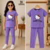 Purple Cotton Hello Kitty shirt and Pent